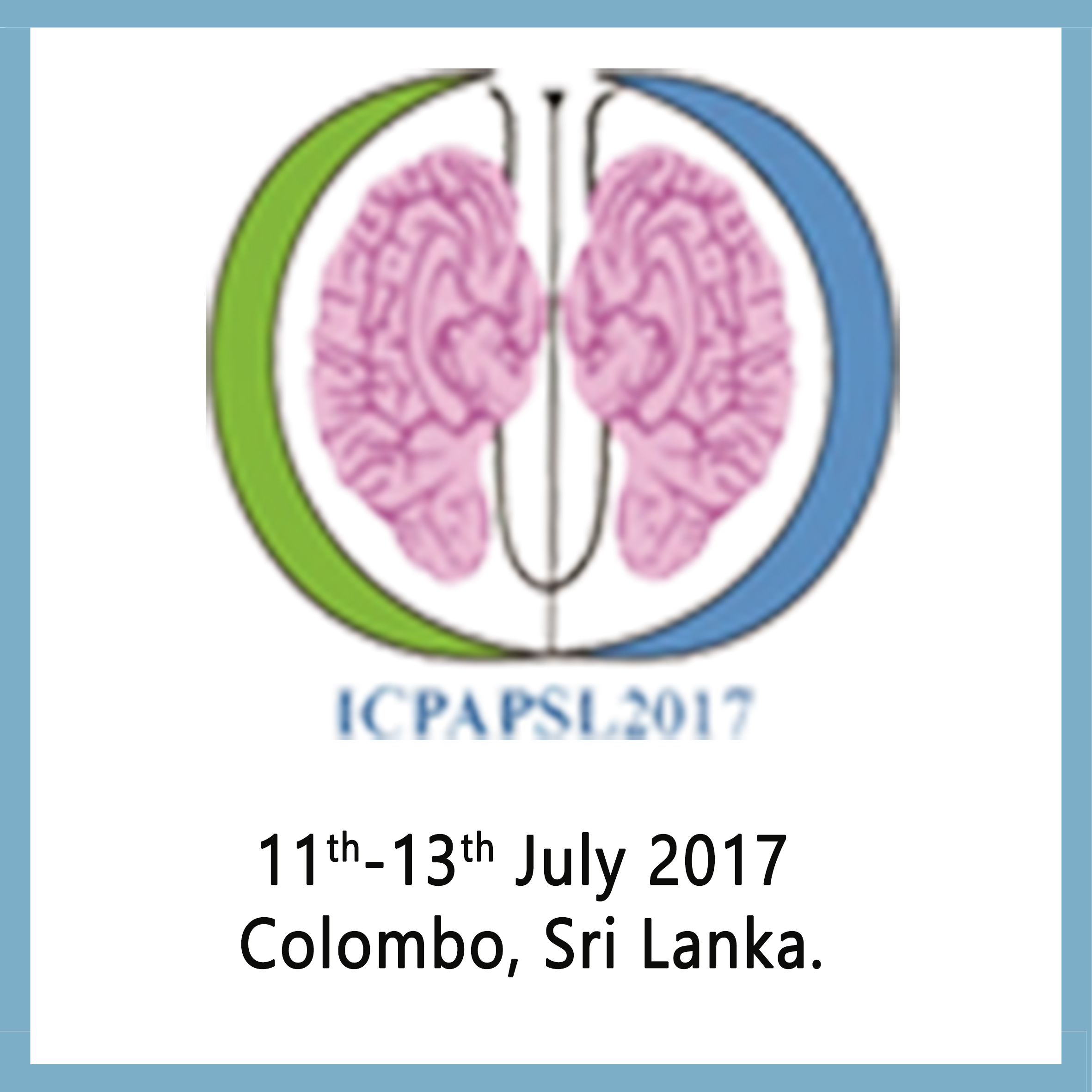 ICPAPSL 2017 will be held in Colombo Sri Lanka under the theme of  PSYCHOLOGY OF DIVERSITY TOWARDS HIGHER POTENTIALS for BETTERMENT OF HUMANITY
